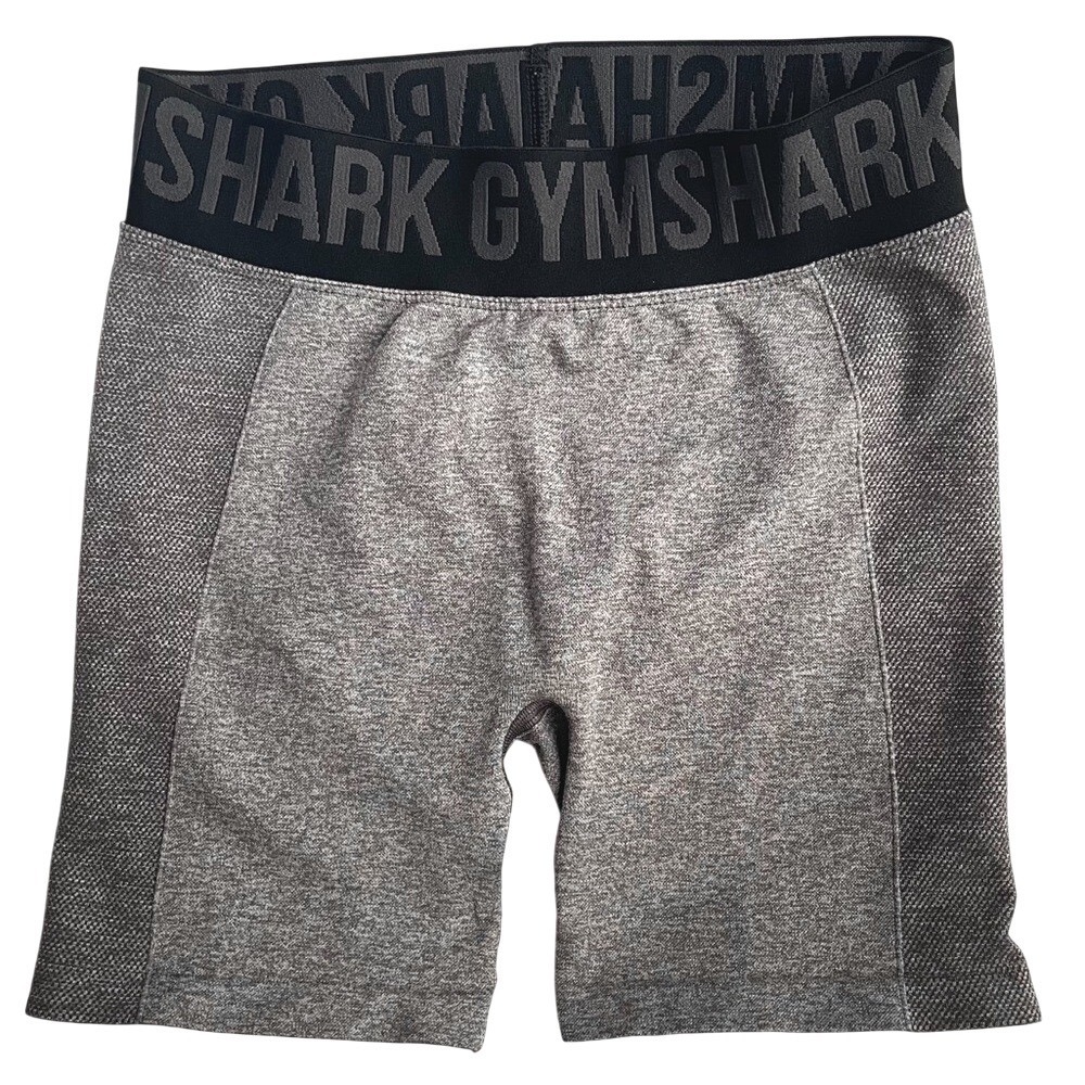 Gymshark Women's Flex Biker Shorts Grey‎ S Seamless Mid Rise Athletic Spandex